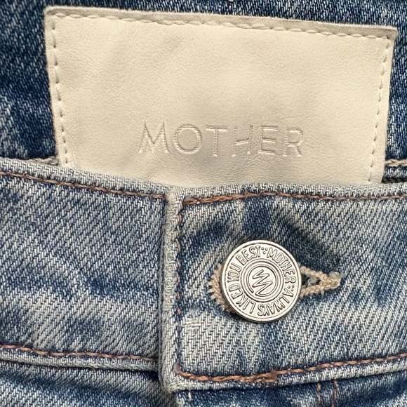 MOTHER The Dazzler Yoke Front Ankle Denim Jeans Wild Calling Blue Wash Size 27 - Picture 12 of 16
